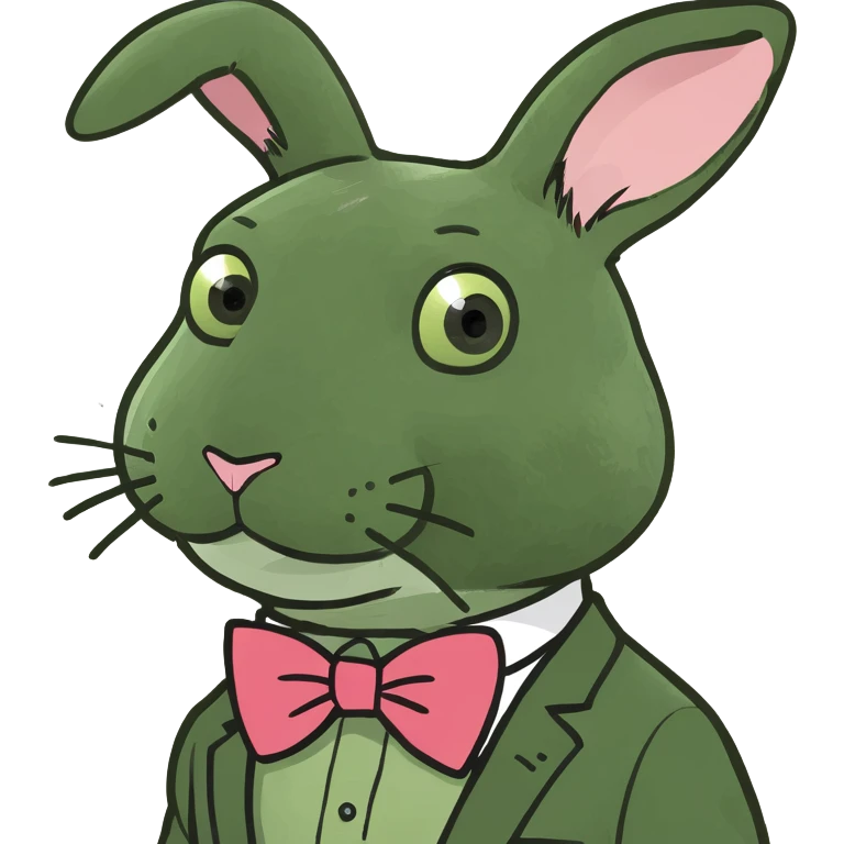 Rabbit with bow tie emoji