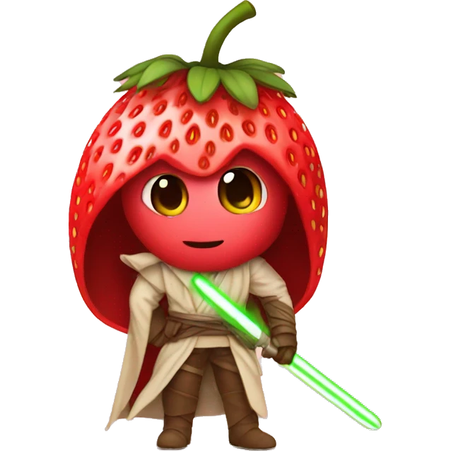strawberry jedi emoji