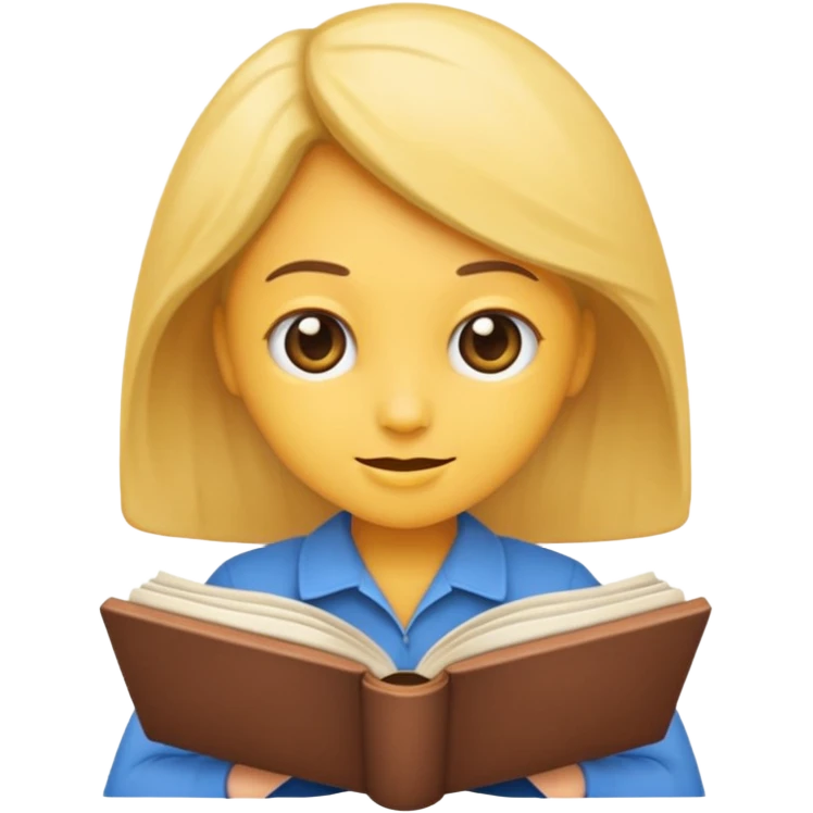 emoji LENDO UM LIVRO ESTUDANDO FEMININO emoji