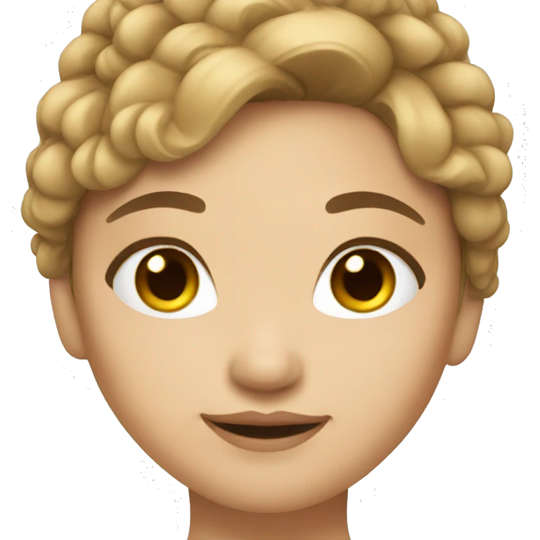 glamorous asian girl with light brown hair emoji