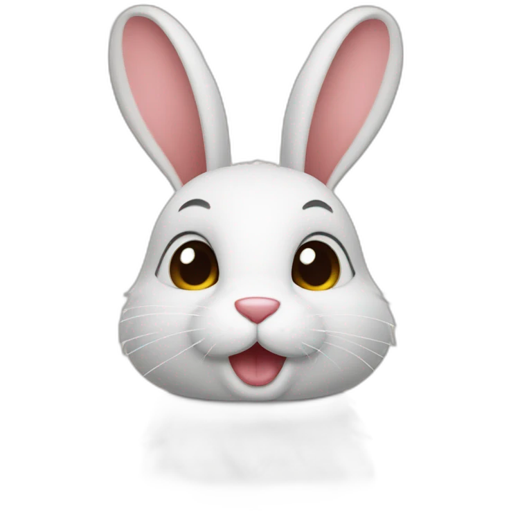 lapin qui fait un bisou emoji