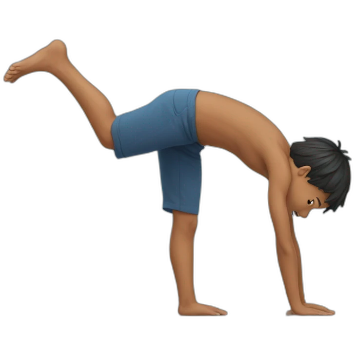 boy in handstand emoji