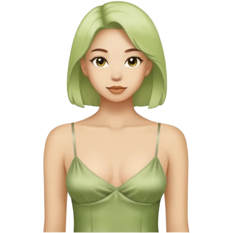 matcha colored silk camisole emoji