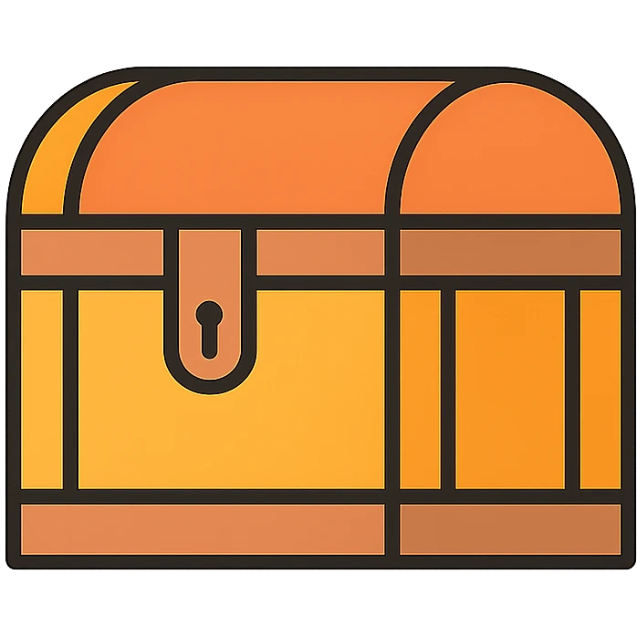 treasure chest color outline icon style emoji