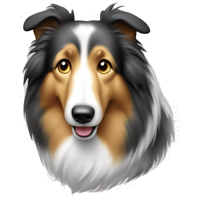 Rough collie dog emoji