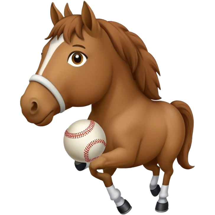 horse with a baseball emoji