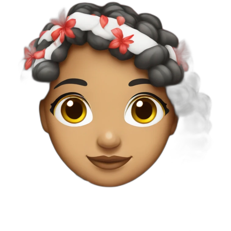Tahitian Girl French Polynesia Flag emoji