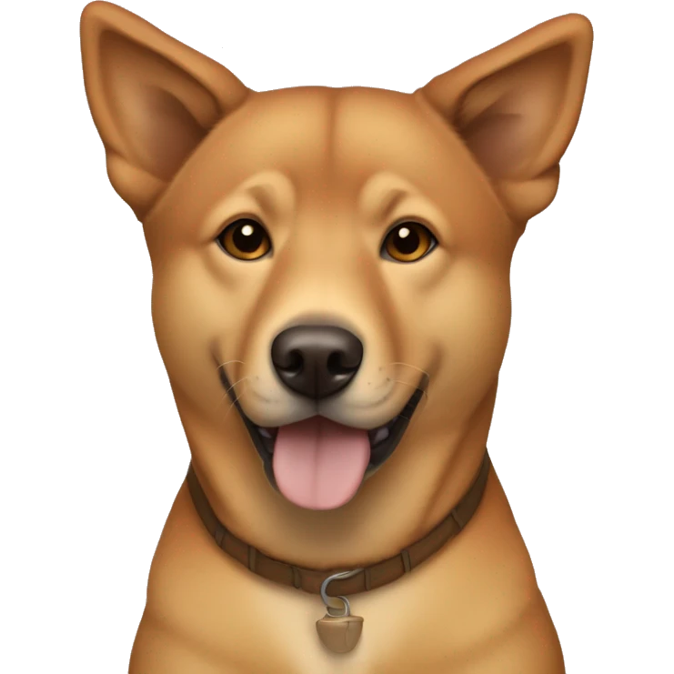 All brown Jindo dog with tortoise shell coloring, without any white fur emoji