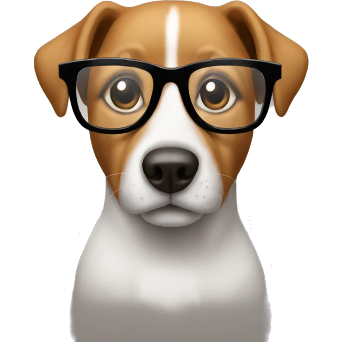 Dog in glasses emoji