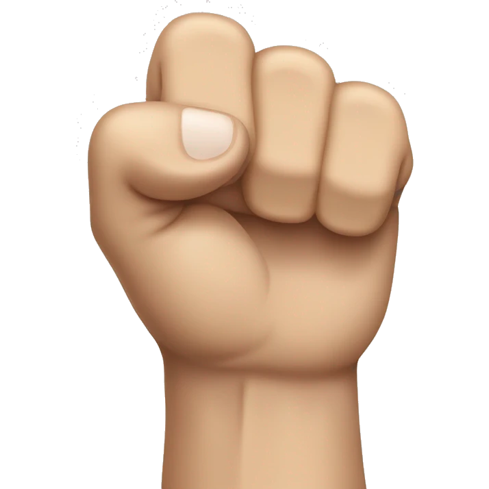 Fist extending thumb, pointer finger and ring finger  emoji