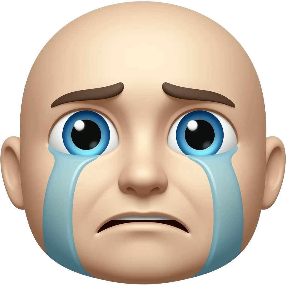 Cabeça de rosto chorando -Emojis.com-Pien emoji