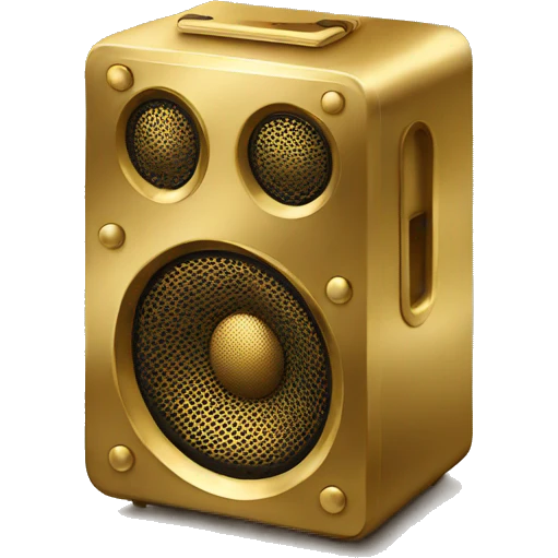 Gold Speaker Em emoji