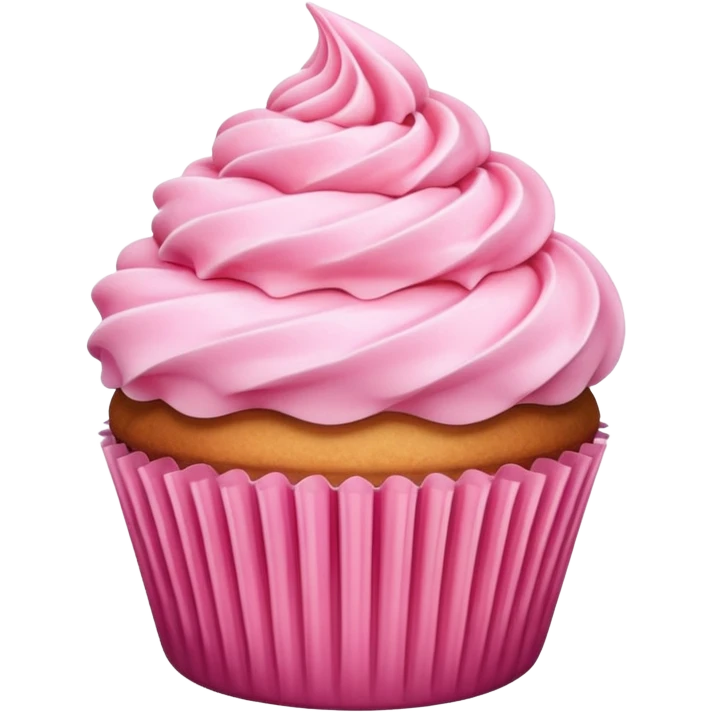 Cupcake with pink icing emoji