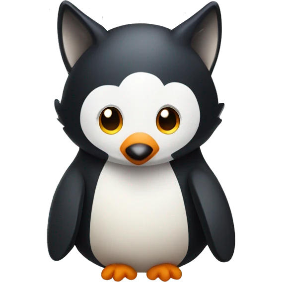 a mix between a penguin and a fox emoji