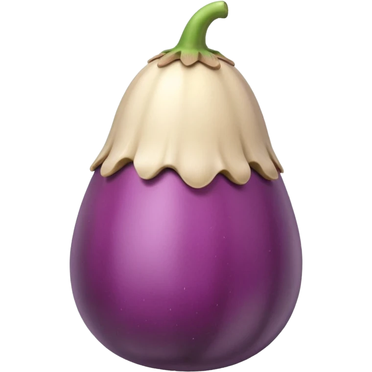 skin toned eggplant shaft with mushroom-shaped pink top. Milk squirts out of a small hole at the tip. emoji