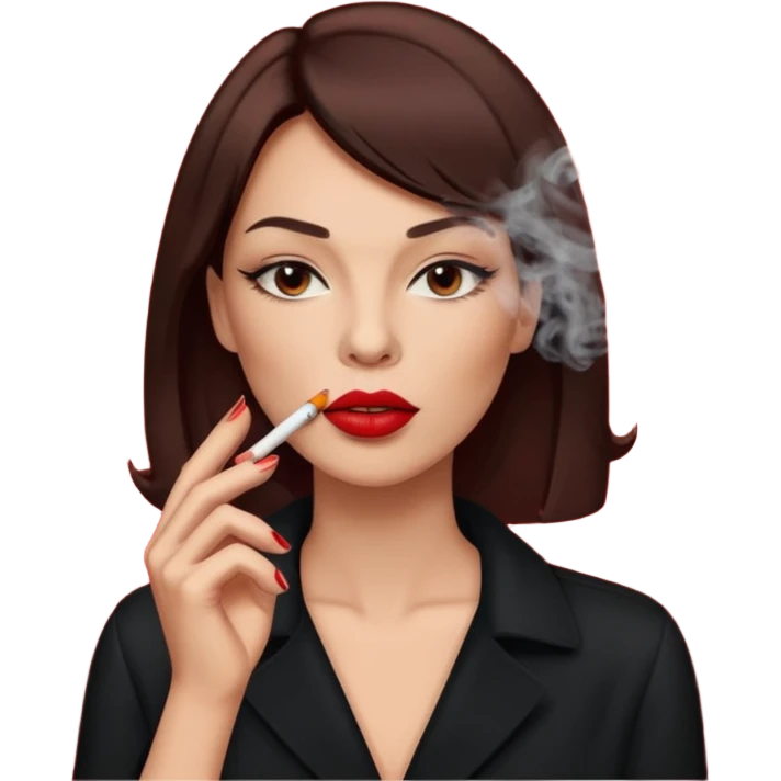 Baddie smoking emoji