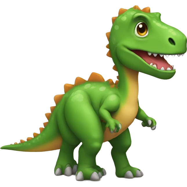 Hiking dinosaur emoji