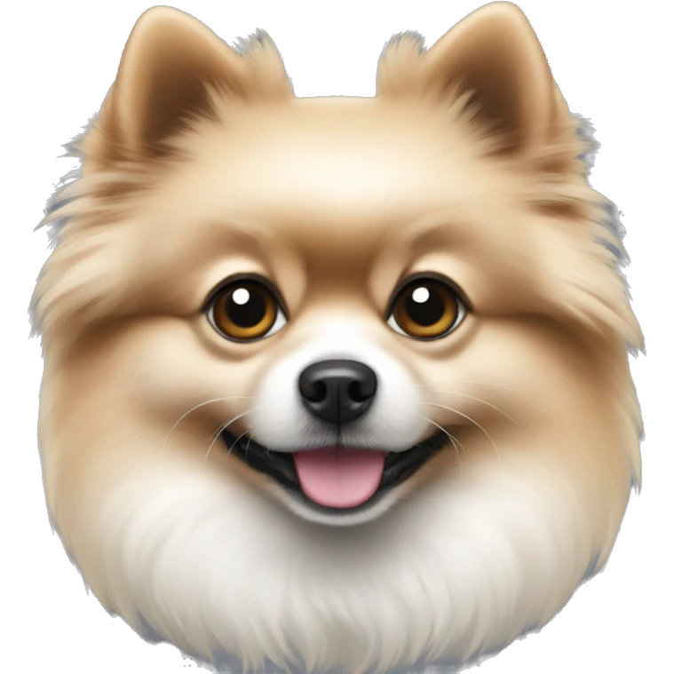 Black Pomeranian white chest  emoji