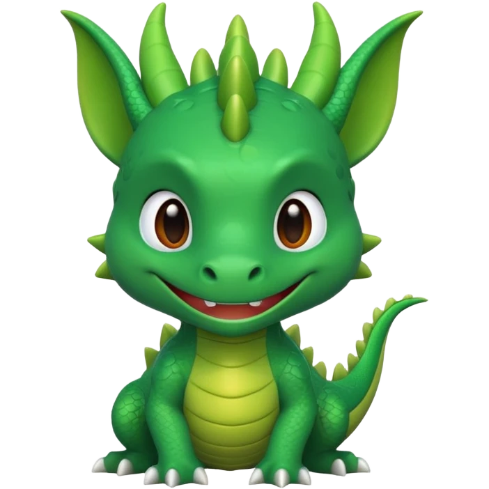 3d cute simple minimalist dragon emoji
