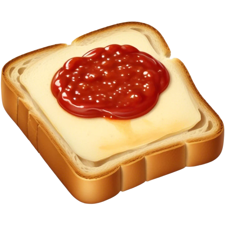 slice of bread with with a squeeze of tomatoe sauce on top emoji