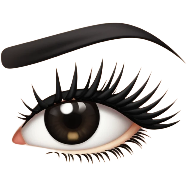 РЕресницы черные в стиле айфон emoji