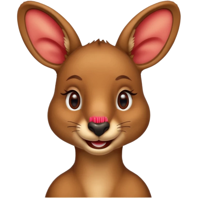 kangaroo with red earrings emoji