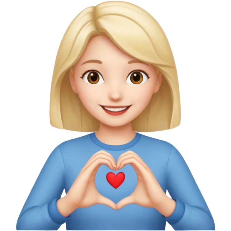 Heart hand girl  emoji
