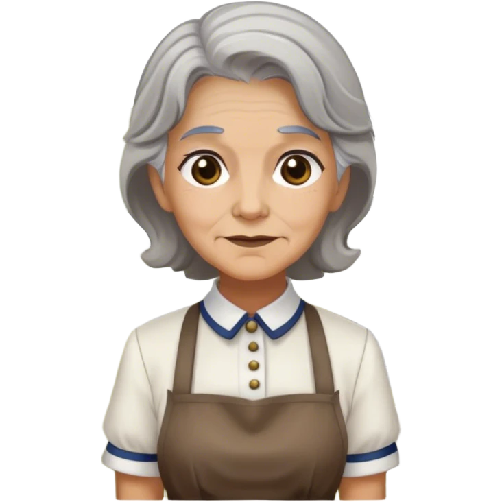 Old waitress In a cemetery  emoji