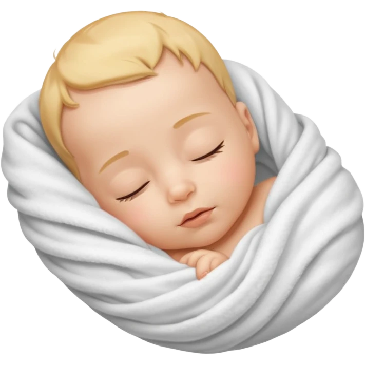 Baby sleeping in a blanket emoji