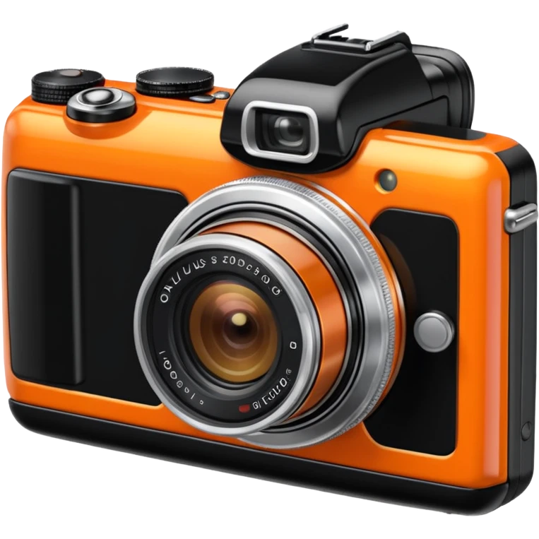 Transform this into a stylized 3D emoji-style icon of a retro [Olympus Stylus 300 Digital] emoji