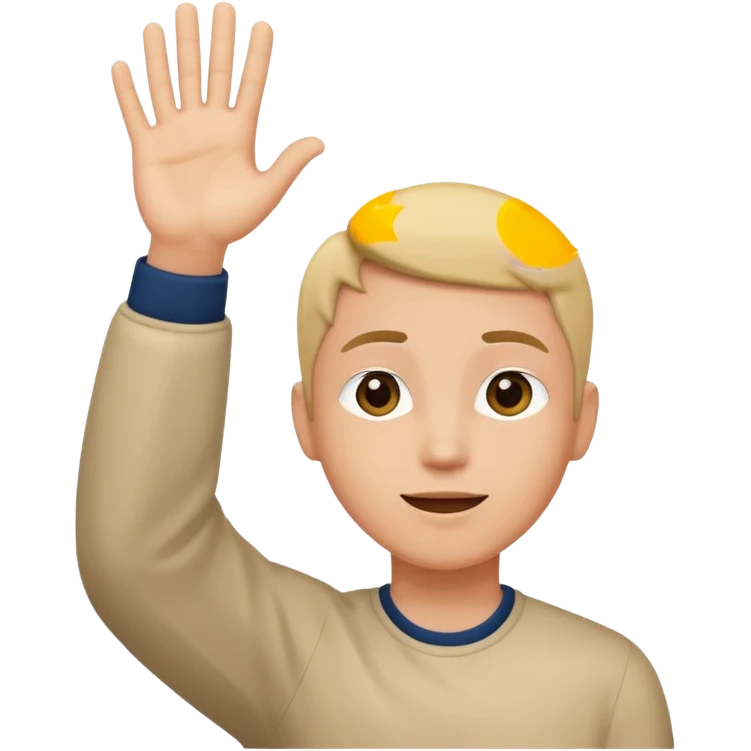 person raising hand emoji