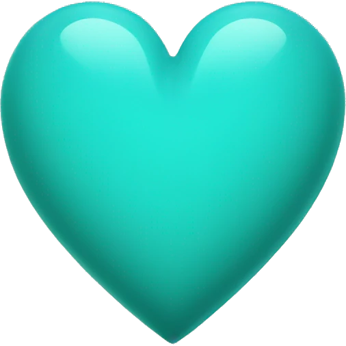 Turquoise heart emoji