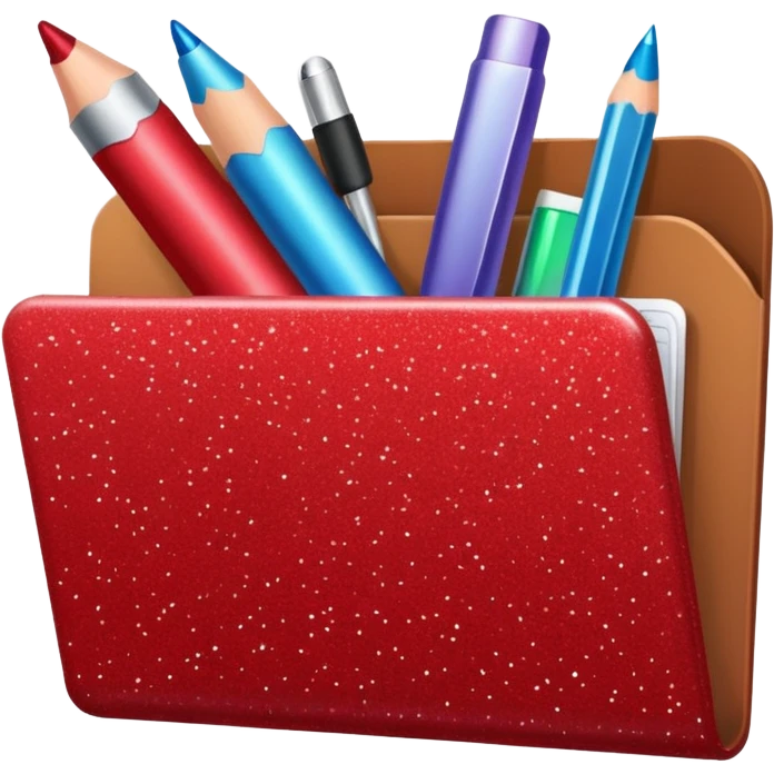 red glitter office emoji