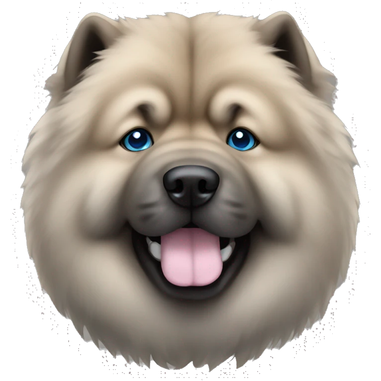 chow chow with blue gray eyes emoji