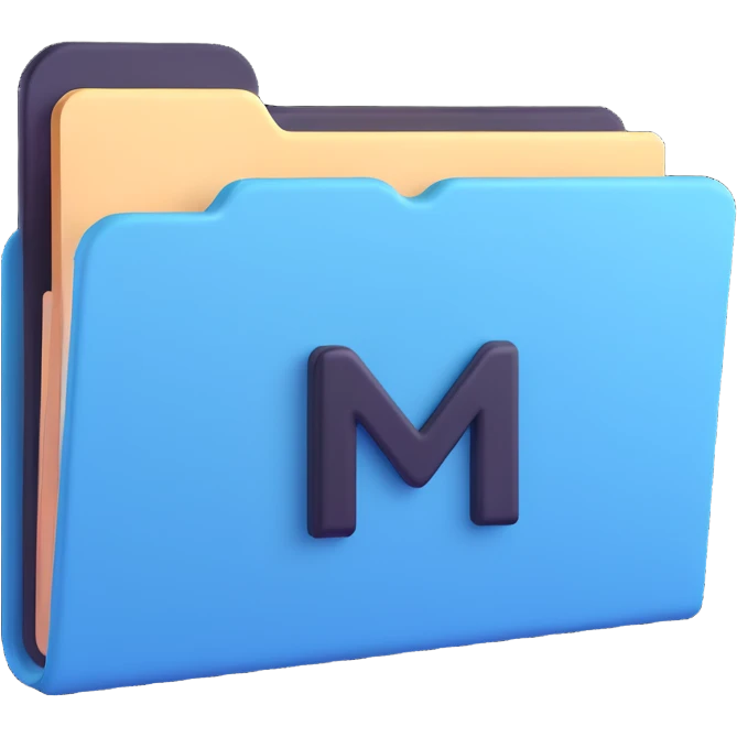 Mac folder icon in light pastel blue color emoji