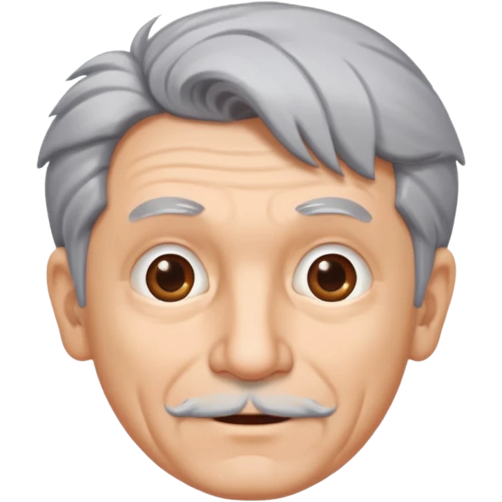old guy with funny hair emoji