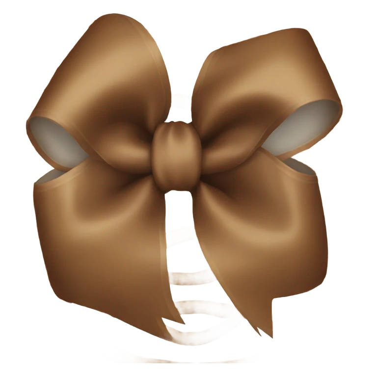 brown bow emoji