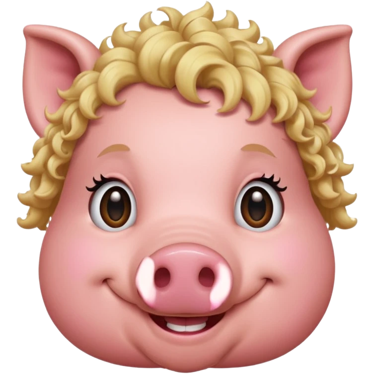 pig with blonde hair emoji