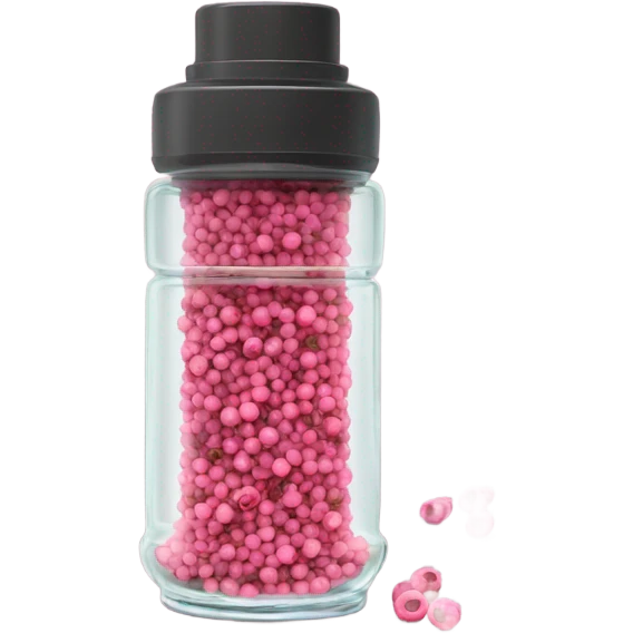 pink peppercorn in grinder bottle emoji