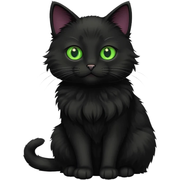 black cat sitting emoji