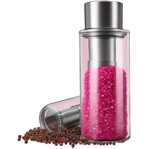 pink peppercorn in grinder bottle emoji