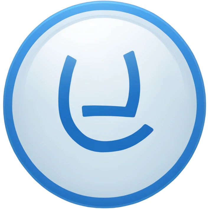 a small, blue checkmark inside a circular blue background. The checkmark is white, simple, and slightly curved with sharp edges. The circle is solid blue, and the checkmark is centered within the circle. emoji