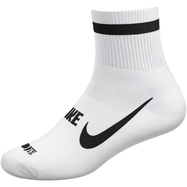 white sock, with black nike logo socks, dri-fit socks emoji