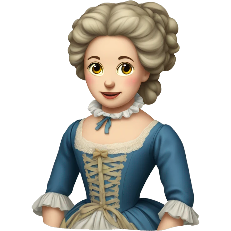18th century Swiss young lady in dress emoji