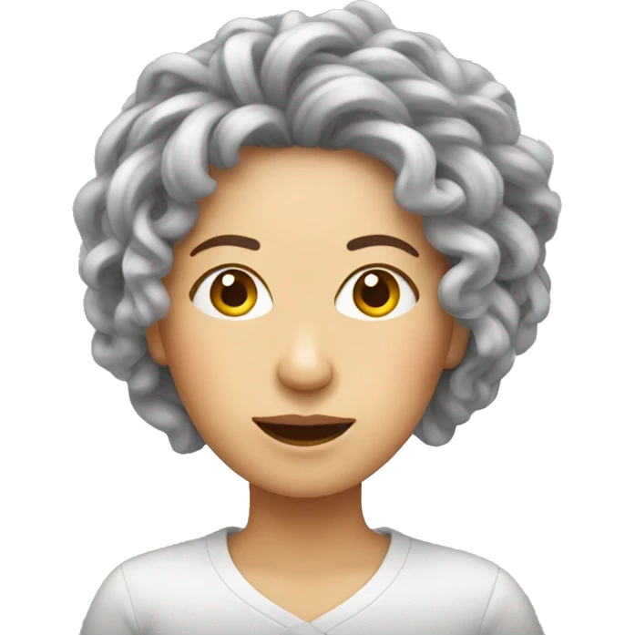Lady with spaghetti hair emoji