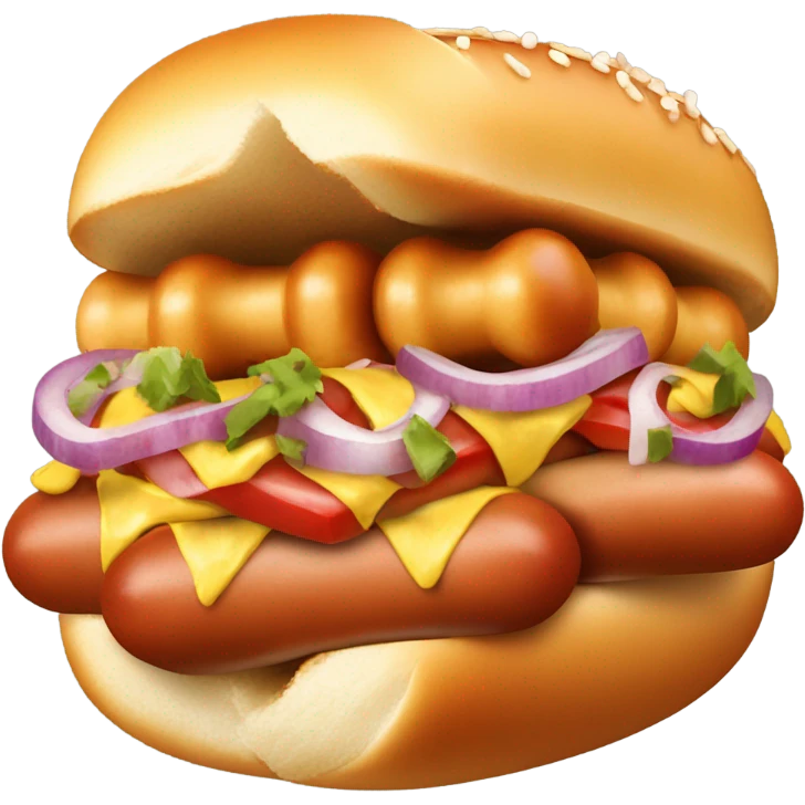 Hot dog emoji