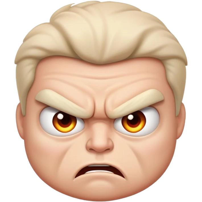 Angry face with puffed cheek  emoji