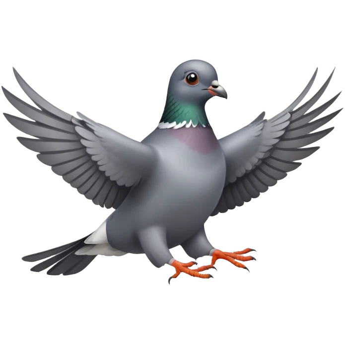 angry pigeon dive bombing emoji