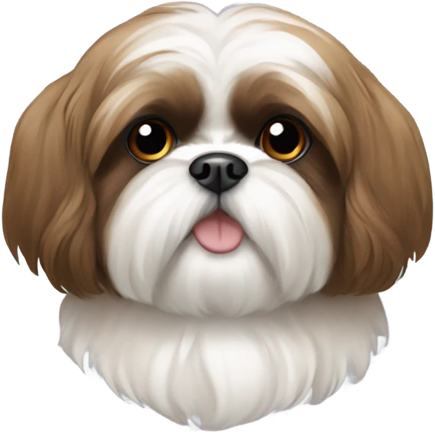 Brown and white Shihtzu  emoji