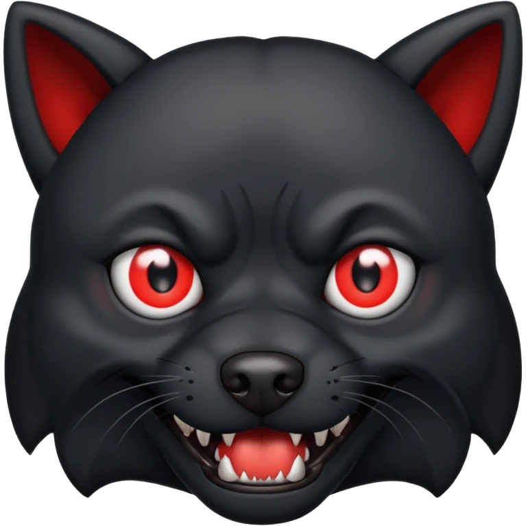 super scary black dog with sharingan emoji